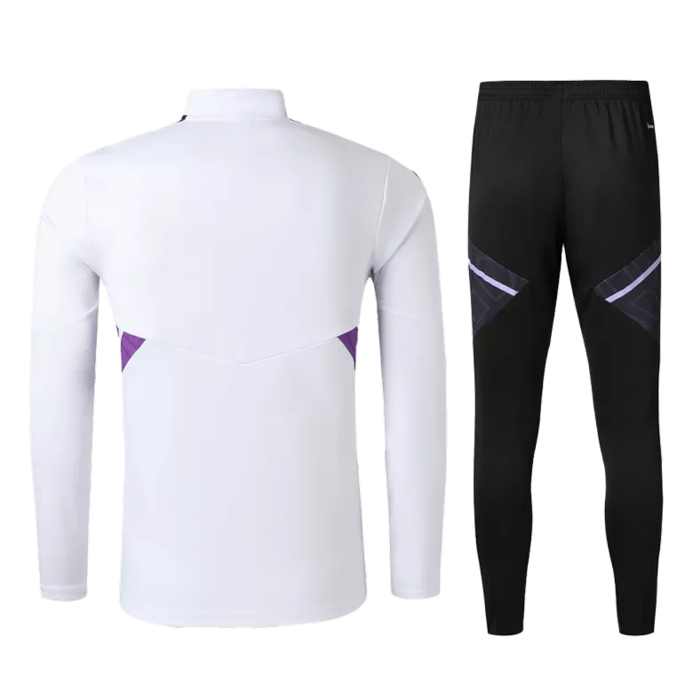 Real Madrid 1/4 Zip Tracksuit 2022/23 Kids White - vstockx