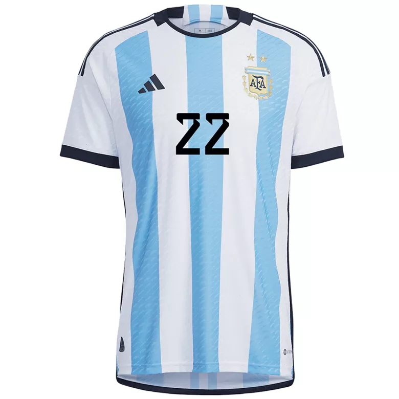 L. MARTINEZ #22 Argentina Home Authentic Jersey World Cup 2022 - vstockx