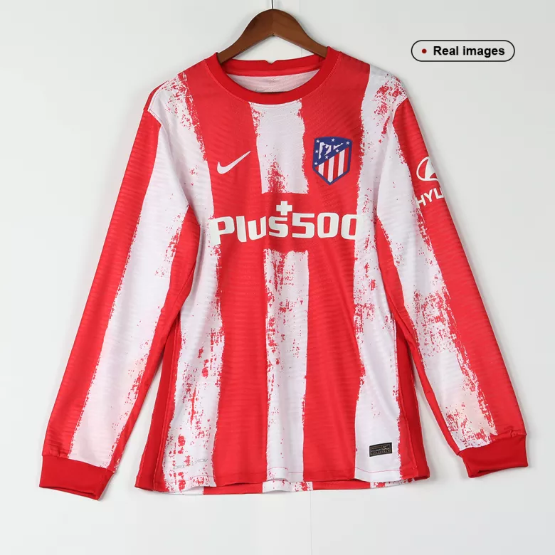 Authentic Atletico Madrid Home Long Sleeve Soccer Jersey 2021/22 - vstockx
