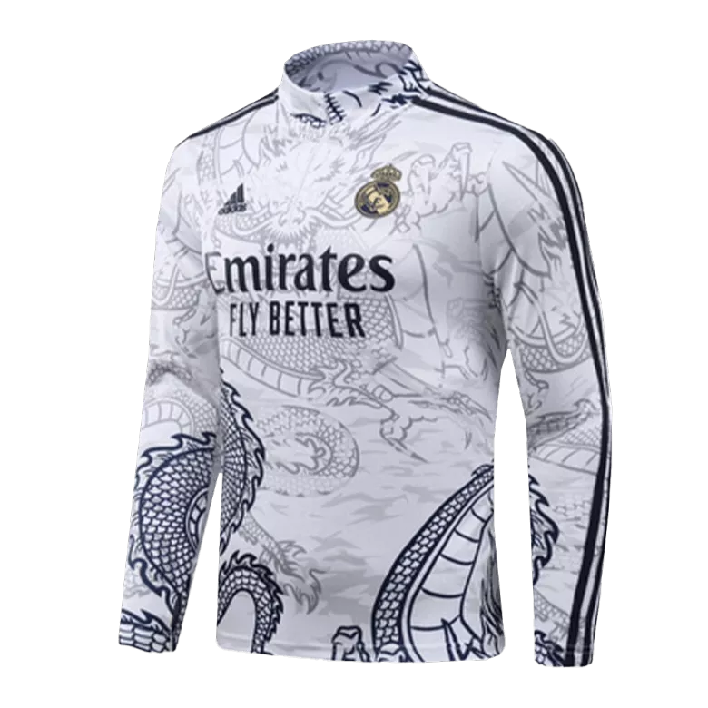 Real Madrid 1/4 Zip Tracksuit 2023/24 Gray - vstockx