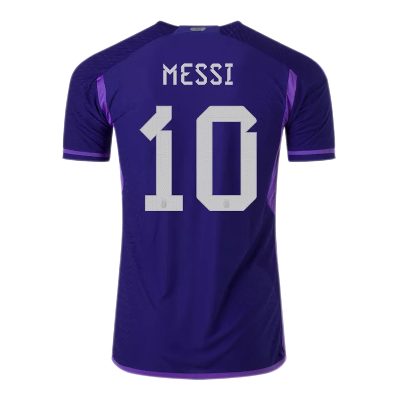 Messi #10 Argentina Away Authentic Jersey World Cup 2022 - vstockx