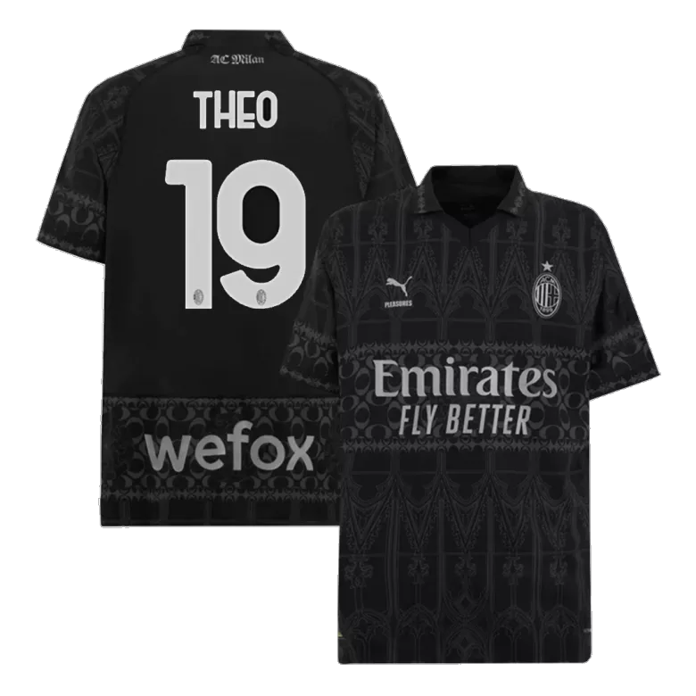 THEO #19 AC Milan X Pleasures Fourth Away Soccer Jersey 2023/24 - vstockx