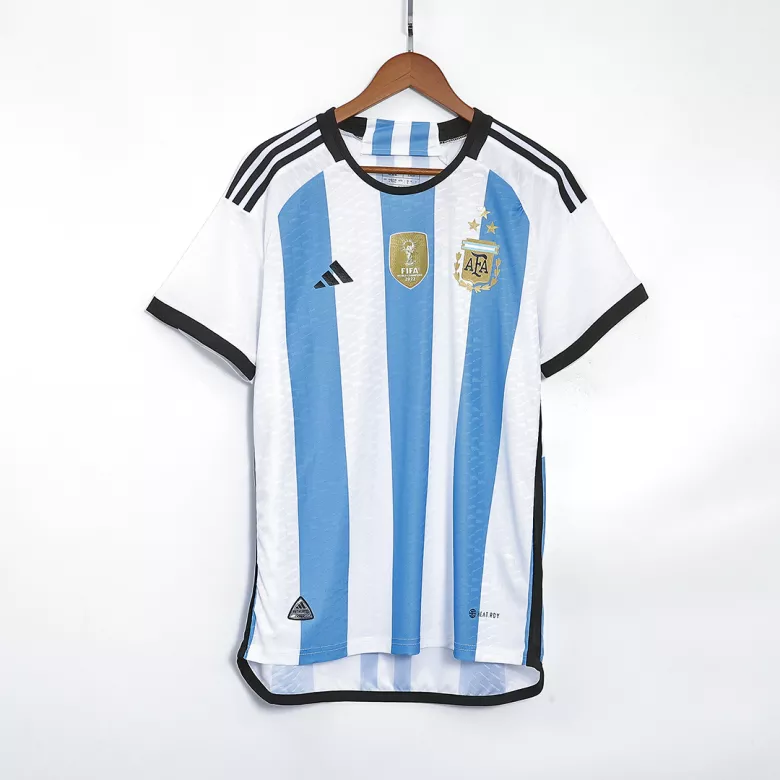 Argentina Three Stars Home Authentic Jersey World Cup 2022 - vstockx