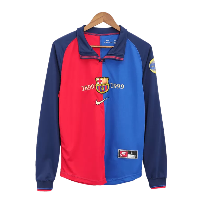 Vintage Soccer Jersey Barcelona Home Long Sleeve 1999/00 - vstockx