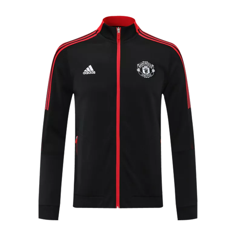 Manchester United Track Jacket 2021/22 - Black - vstockx