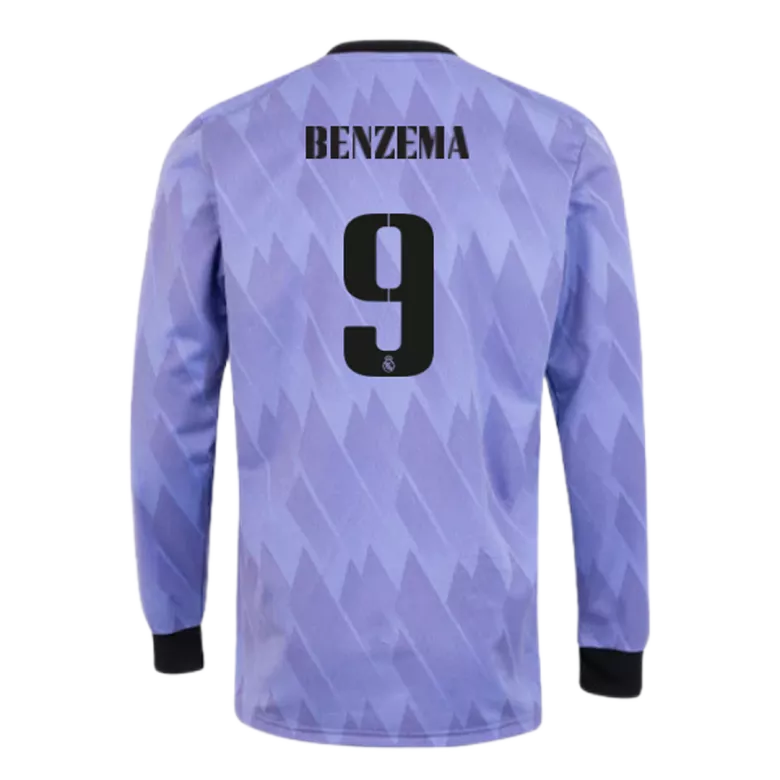 BENZEMA #9 Real Madrid Away Long Sleeve Soccer Jersey 2022/23 - vstockx