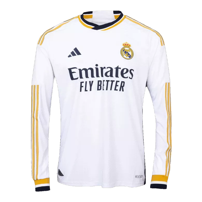 Authentic Real Madrid Home Long Sleeve Soccer Jersey 2023/24 - vstockx