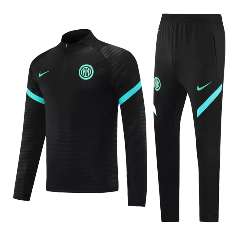 Inter Milan 1/4 Zip Tracksuit 2021/22 Black - vstockx