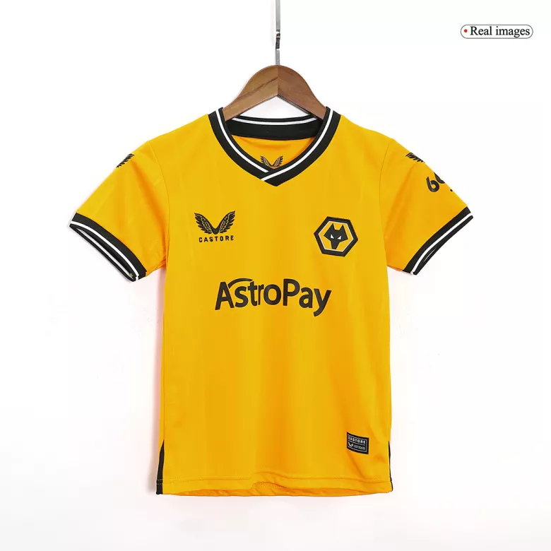 Wolverhampton Wanderers Home Kids Soccer Jerseys Kit 2023/24 - vstockx