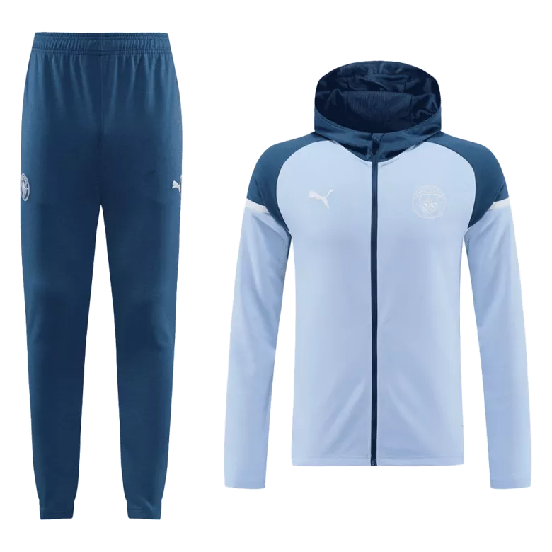Manchester City Hoodie Tracksuit 2024/25 Blue - vstockx