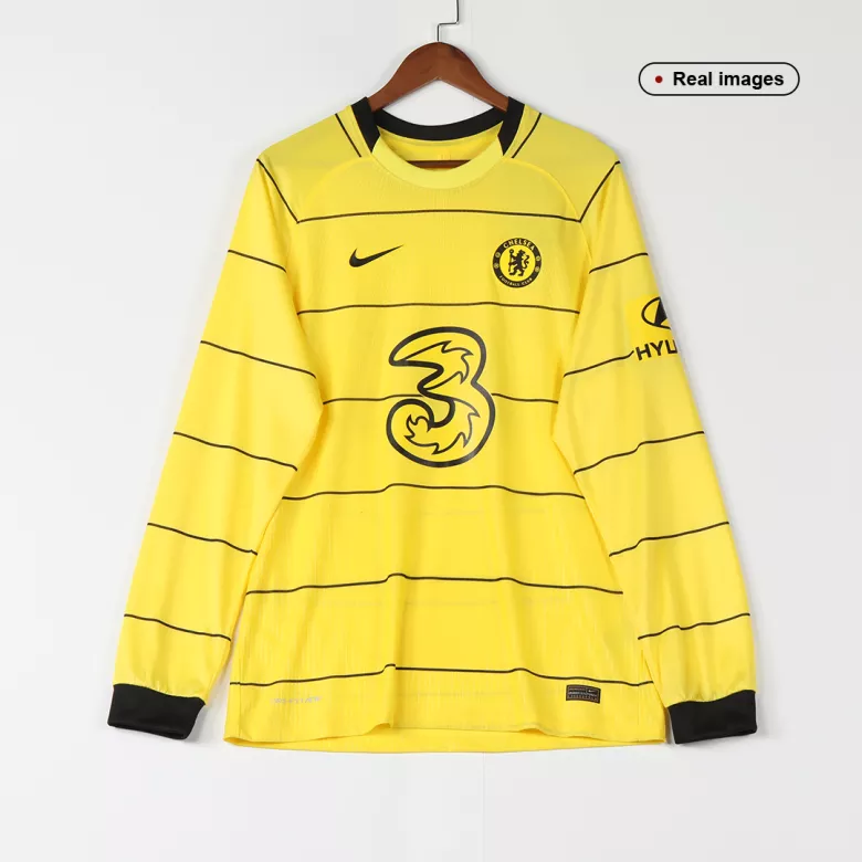 Authentic Chelsea Away Long Sleeve Soccer Jersey 2021/22 - vstockx