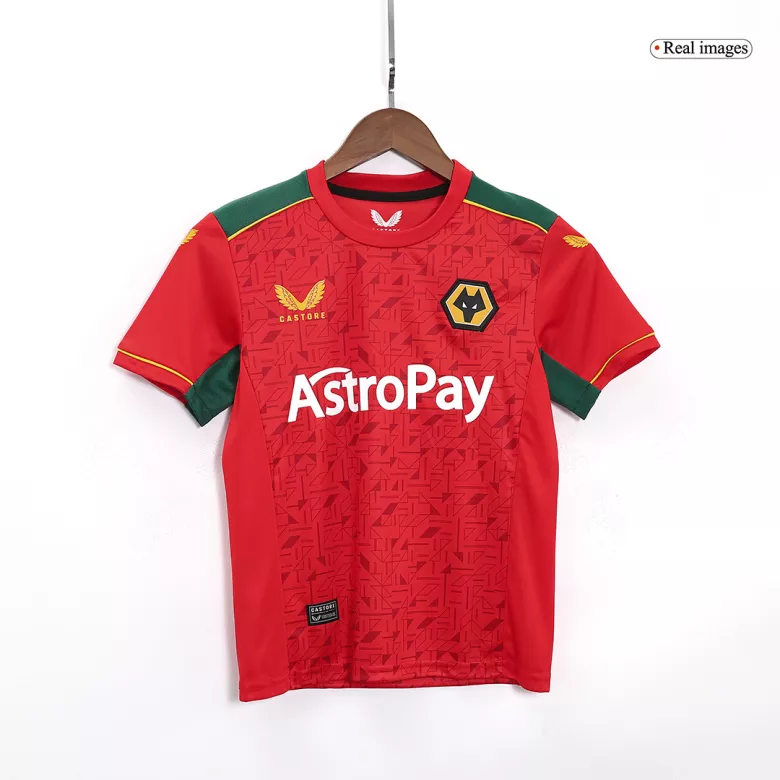 Wolverhampton Wanderers Away Kids Soccer Jerseys Kit 2023/24 - vstockx