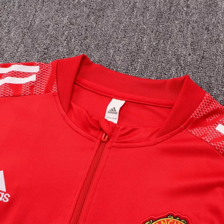 Manchester United 1/4 Zip Tracksuit 2021/22 Red - vstockx