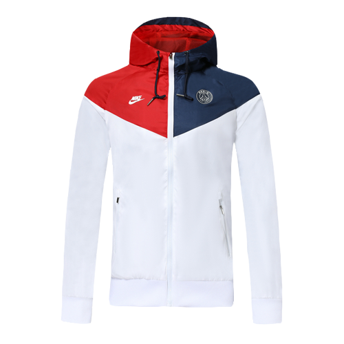 PSG Hoodie Windbreaker Jacket 2019/20 - Red&White              �� - vstockx