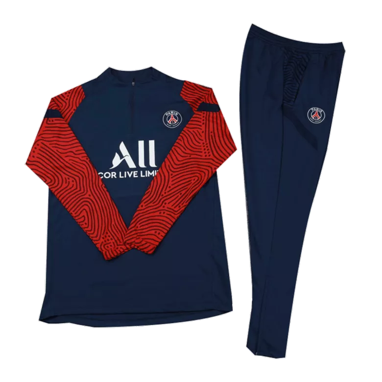 PSG 1/4 Zip Tracksuit 2020/21 Navy - vstockx