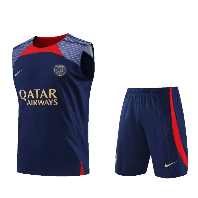 PSG Jerseys Sleeveless Training Kit 2023/24 Navy - vstockx