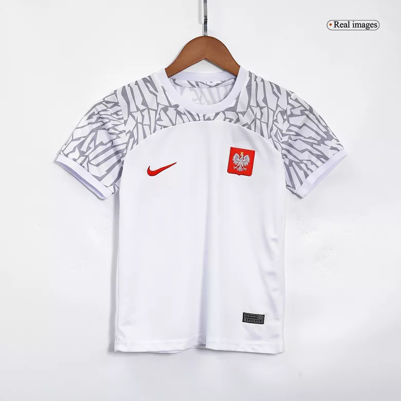 Poland Home World Cup Kids Jerseys Kit 2022 - vstockx