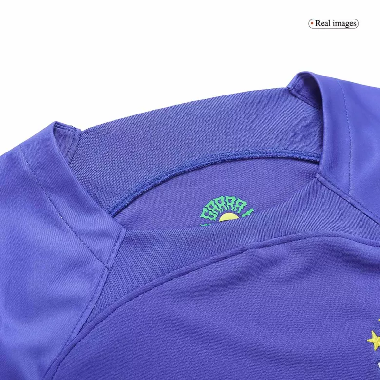 Brazil Away Long Sleeve Soccer Jersey 2022 - vstockx
