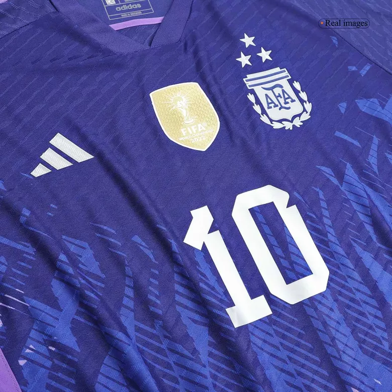 New Messi #10 Argentina Away World Cup 2022 Champion Authentic Jersey - vstockx