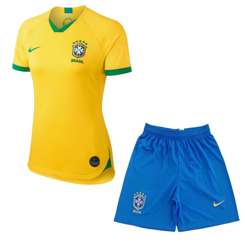 Brazil Home World Cup Kids Soccer Jerseys Kit 2019              �� - vstockx