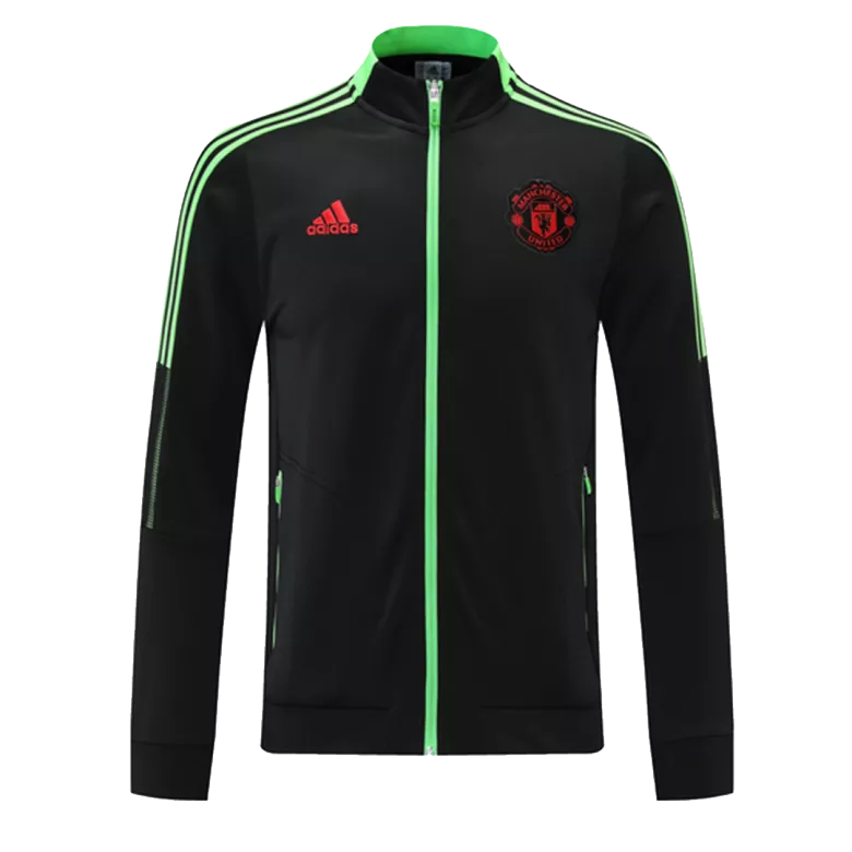 Manchester United Track Jacket 2021/22 - Black - vstockx