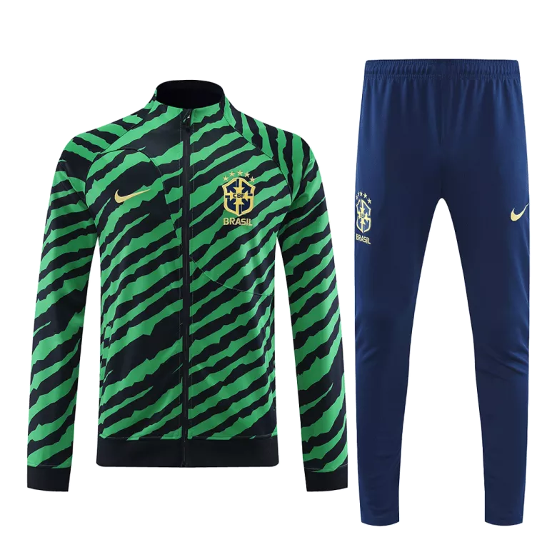 Brazil Jacket Tracksuit 2022 Green&Black - vstockx