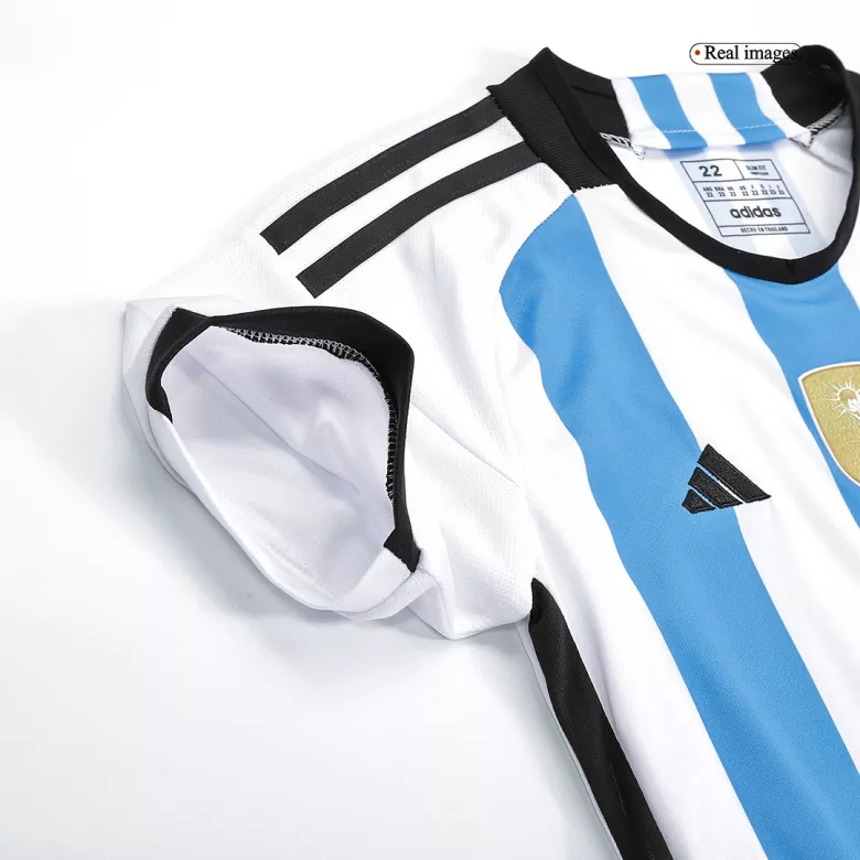Argentina Home Kids Jerseys Kit 2022 - Three Stars - vstockx