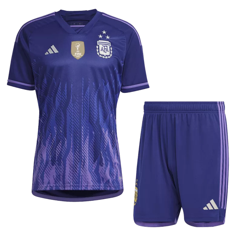 Argentina Away World Cup Jerseys Kit 2022 - Three Stars - vstockx