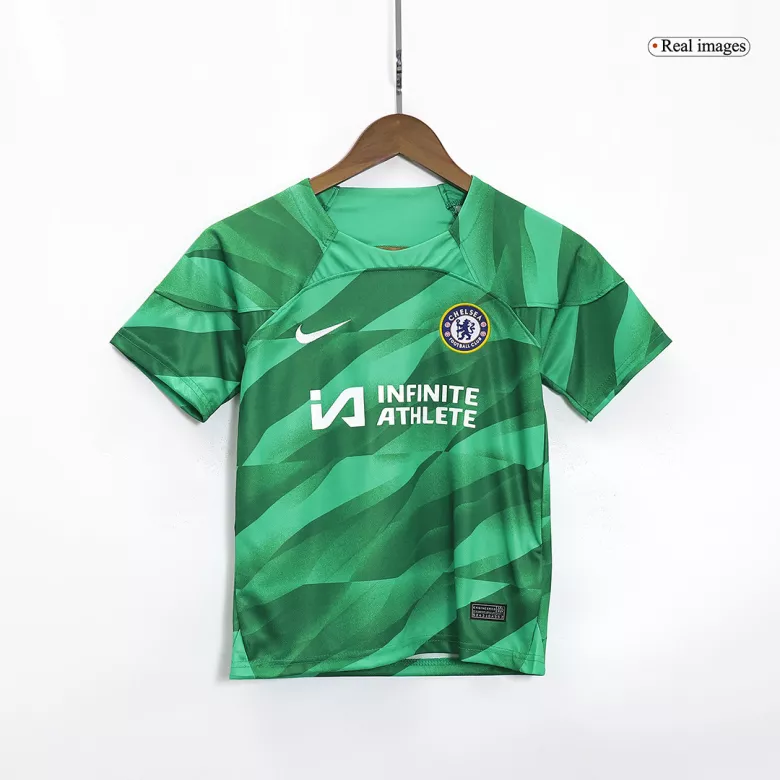 Chelsea Goalkeeper Kids Soccer Jerseys Kit 2023/24 - vstockx