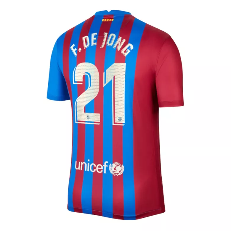 F.DE JONG #21 Barcelona Home Soccer Jersey 2021/22 - vstockx