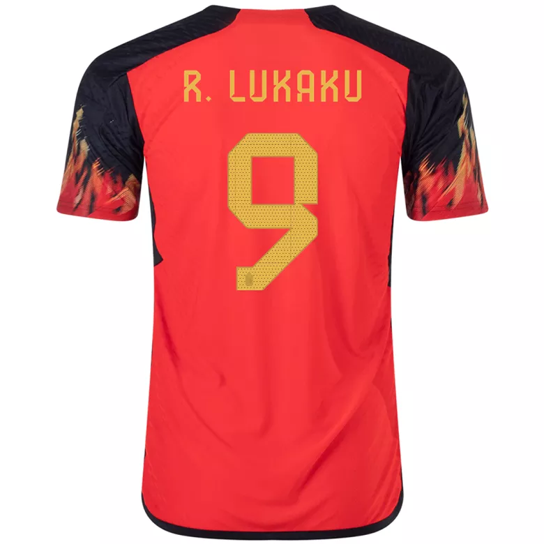 R.LUKAKU #9 Belgium Home Authentic Jersey World Cup 2022 - vstockx