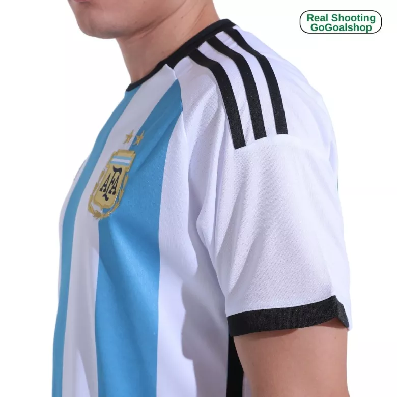 Messi #10 Argentina Home Jersey Shirt World Cup 2022 - vstockx