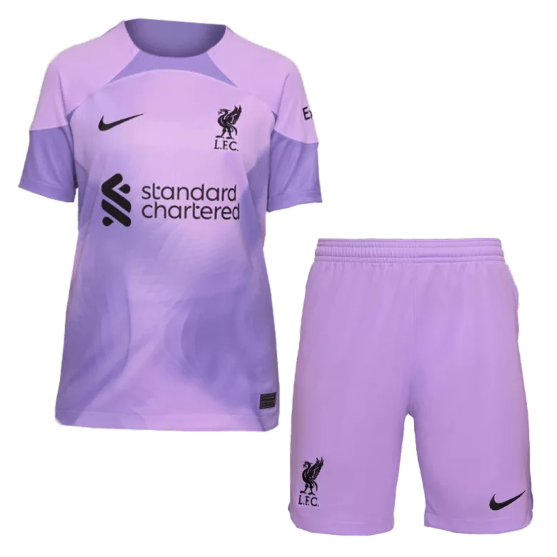 Liverpool Goalkeeper Kids Soccer Jerseys Kit 2022/23 - vstockx