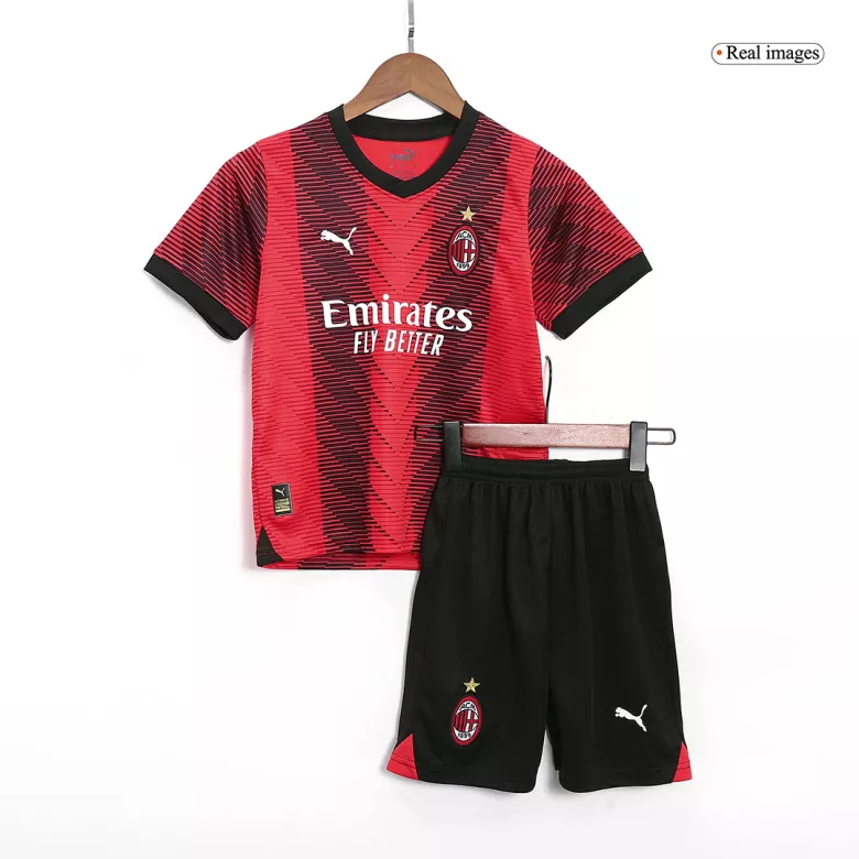 Kids AC Milan Home Soccer Jersey 2023/24 - Discount - vstockx