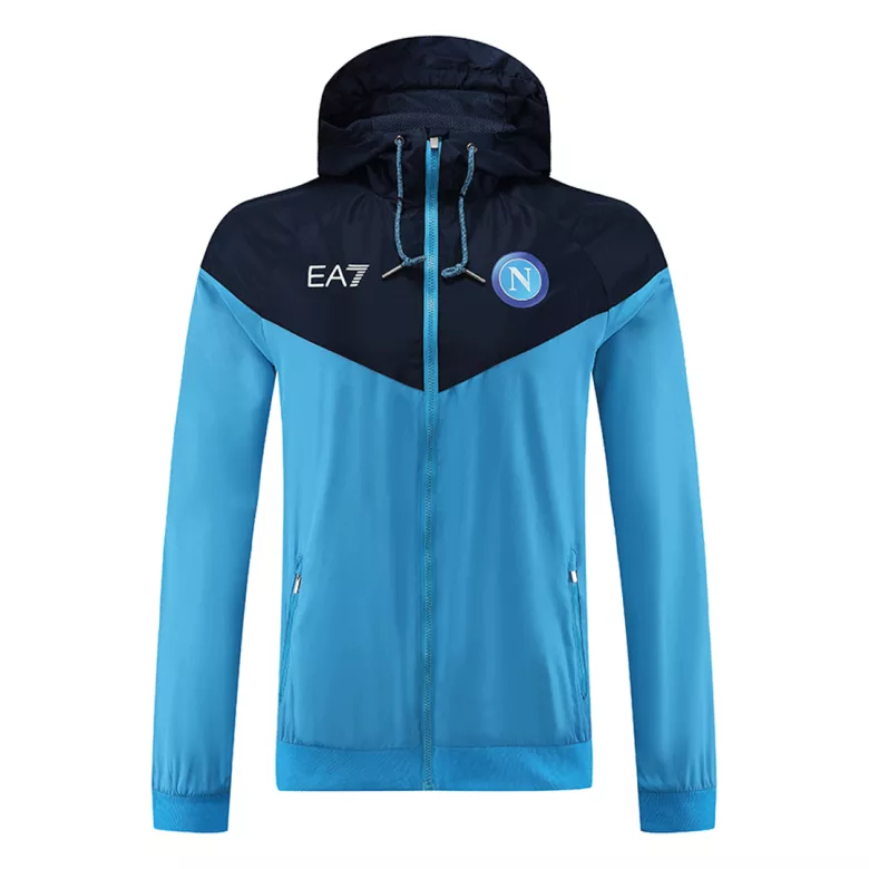 Napoli Hoodie Windbreaker Jacket 2022/23 - Blue&Black - vstockx