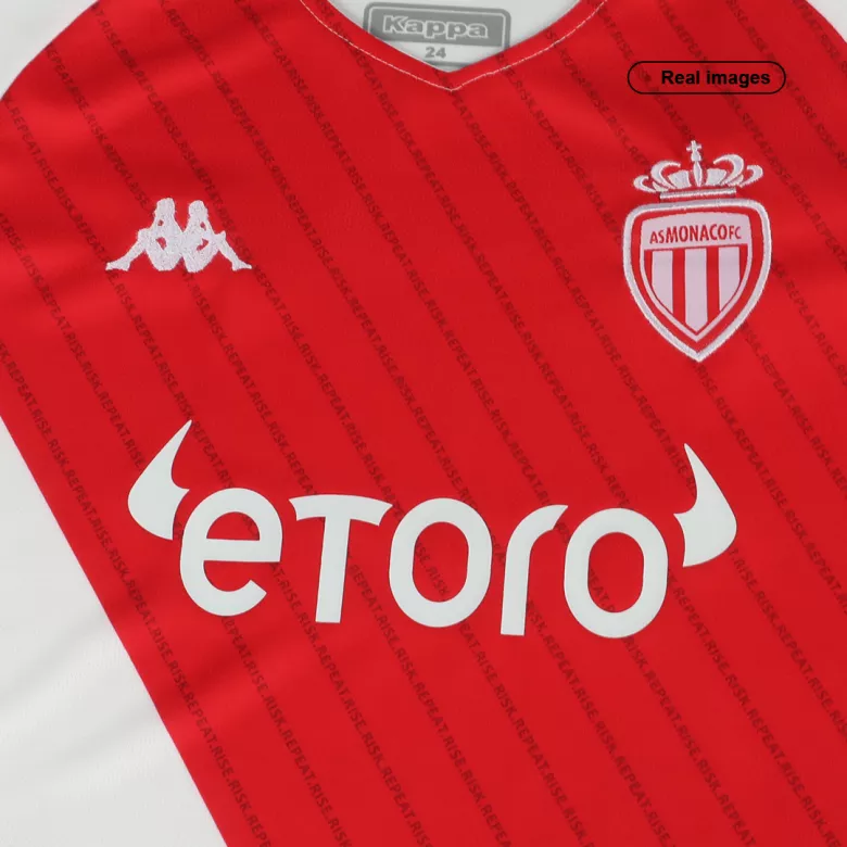 AS Monaco FC Home Kids Soccer Jerseys Kit 2022/23 - vstockx