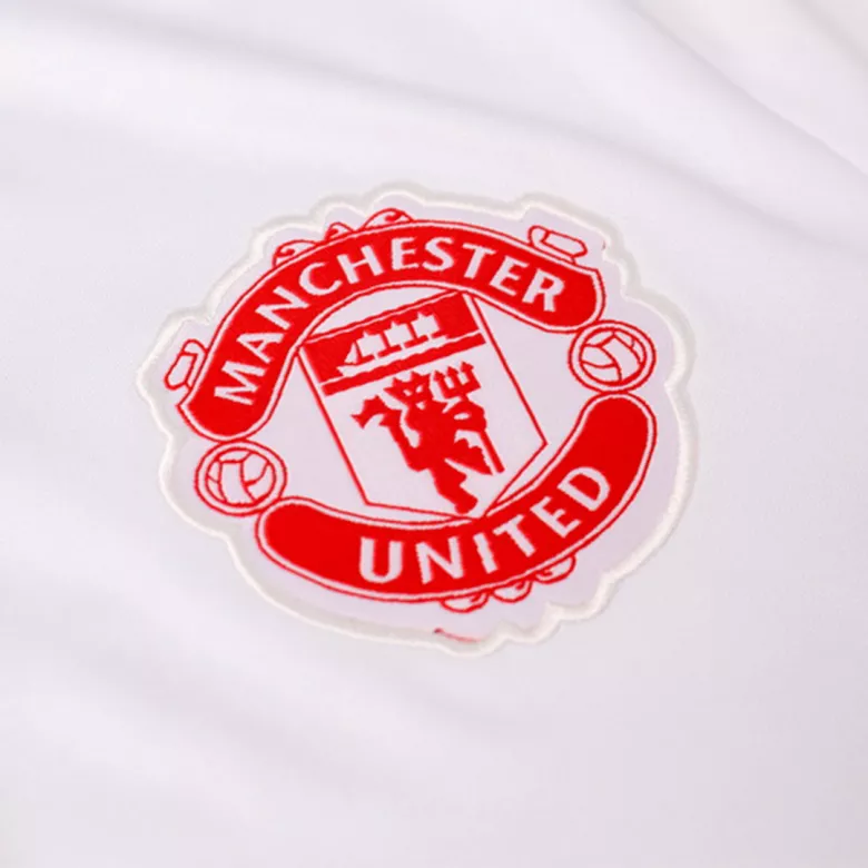 Manchester United 1/4 Zip Tracksuit 2023/24 Kids White - vstockx