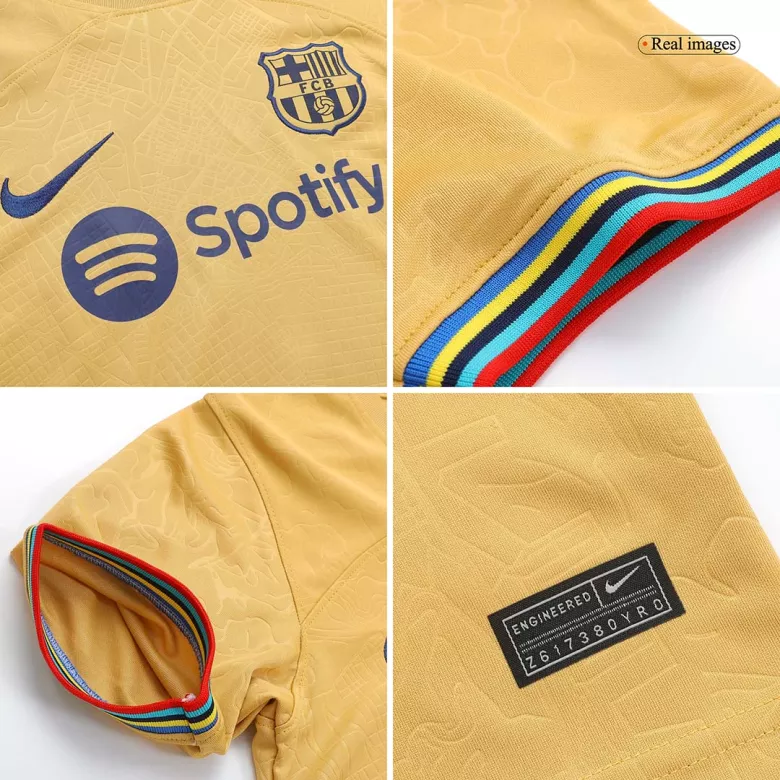 Barcelona Away Kids Soccer Jerseys Kit 2022/23 - vstockx