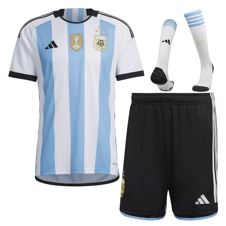 Argentina Home Jerseys Full Kit 2022 - Three Stars - vstockx