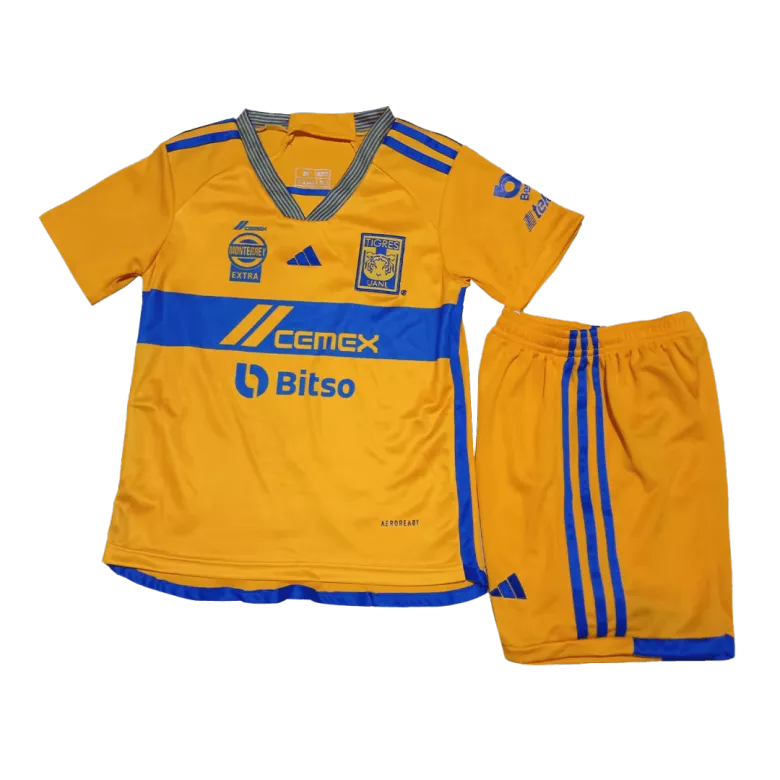 Tigres UANL Home Kids Soccer Jerseys Kit 2023/24 - vstockx