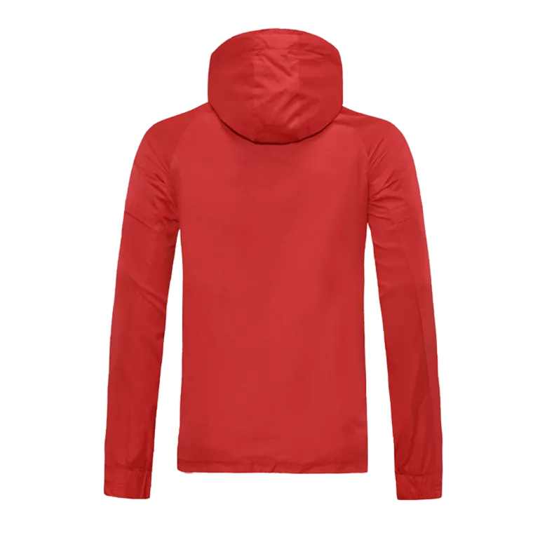 Bayern Munich Hoodie Windbreaker Jacket 2020/21 - Red - vstockx