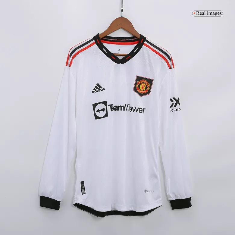 Authentic Manchester United Away Long Sleeve Soccer Jersey 2022/23 - vstockx