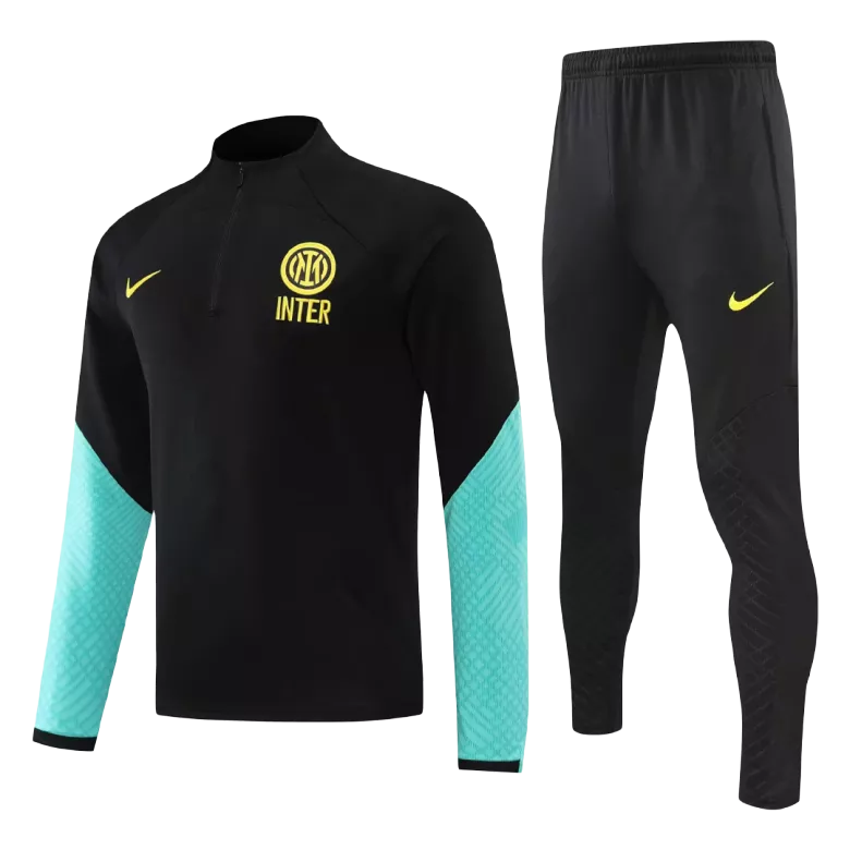 Inter Milan 1/4 Zip Tracksuit 2022/23 Black - vstockx