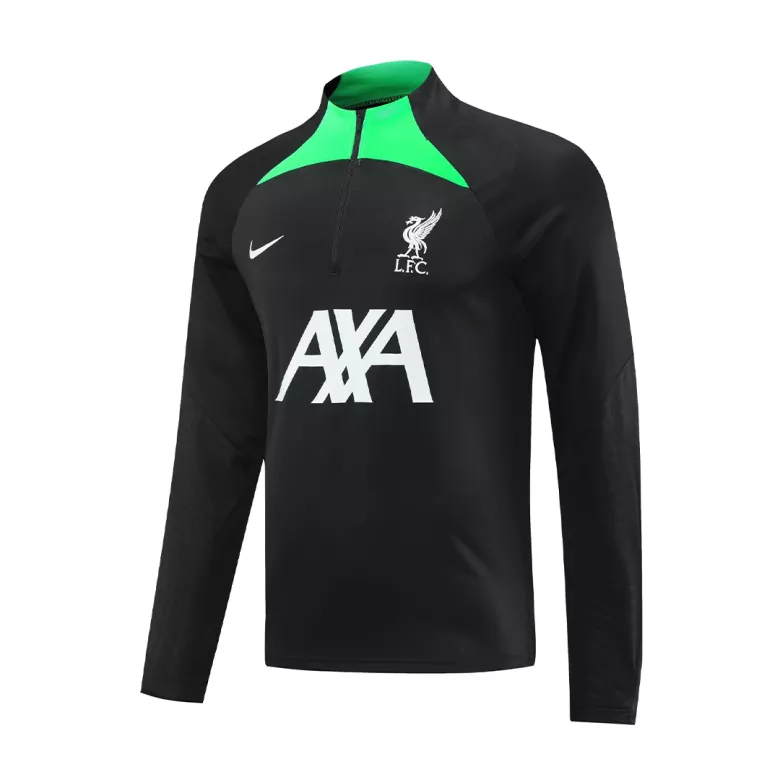 Liverpool 1/4 Zip Tracksuit 2023/24 Kids Black - vstockx