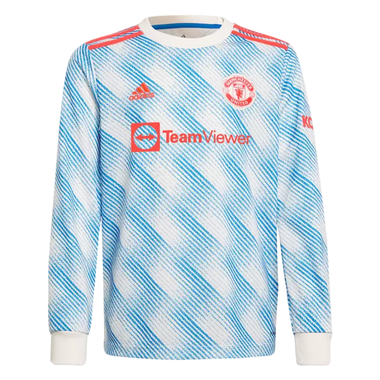 Manchester United Away Long Sleeve Soccer Jersey 2021/22 - vstockx