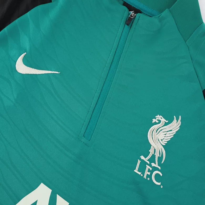Liverpool 1/4 Zip Tracksuit 2021/22 Green - vstockx
