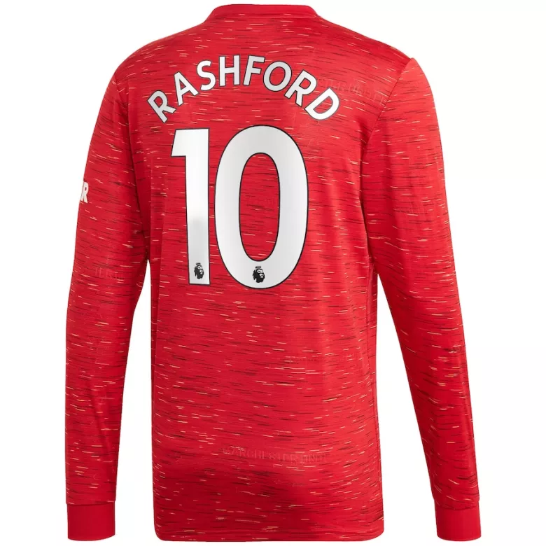 RASHFORD #10 Manchester United Home Long Sleeve Soccer Jersey 2020/21 - vstockx