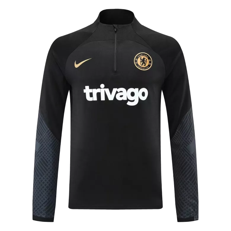 Chelsea 1/4 Zip Tracksuit 2022/23 Black - vstockx
