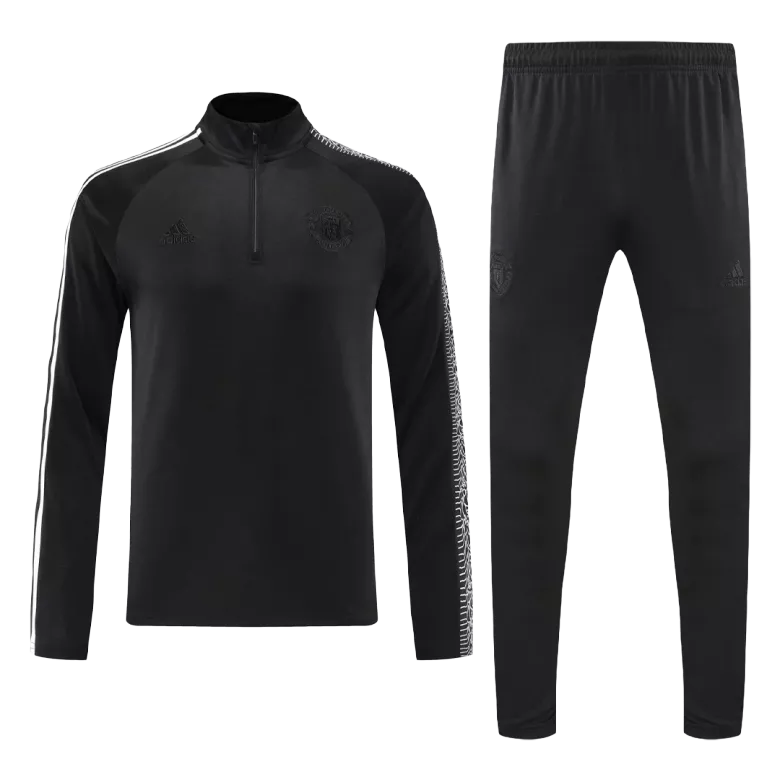 Manchester United 1/4 Zip Tracksuit 2022/23 Black - vstockx