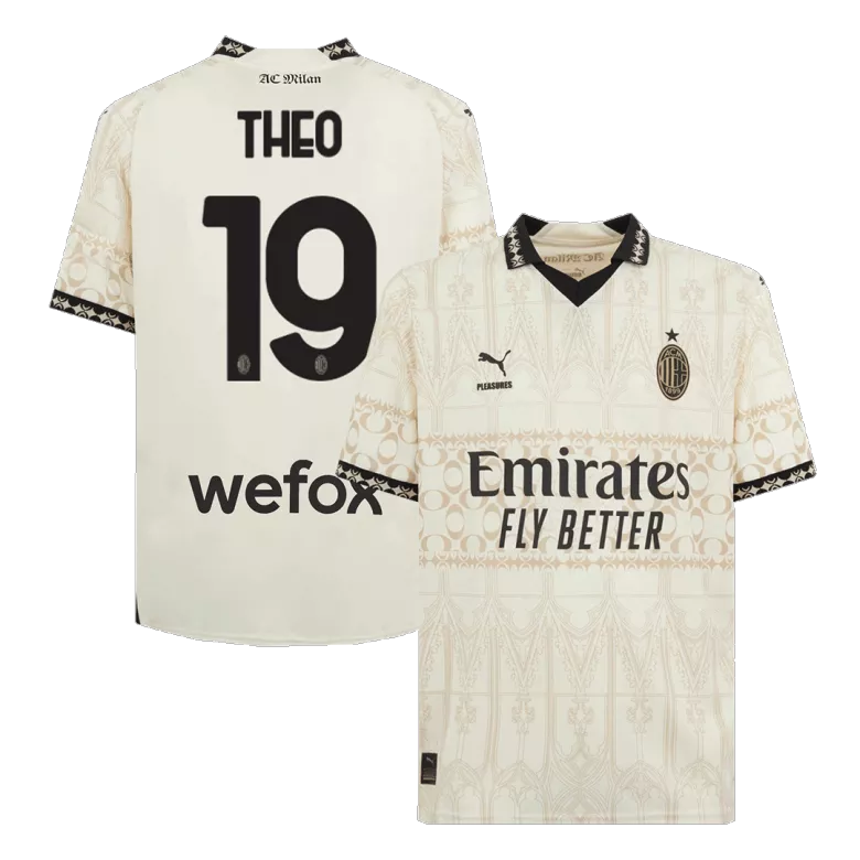 THEO #19 AC Milan X Pleasures Fourth Away Soccer Jersey 2023/24 - vstockx